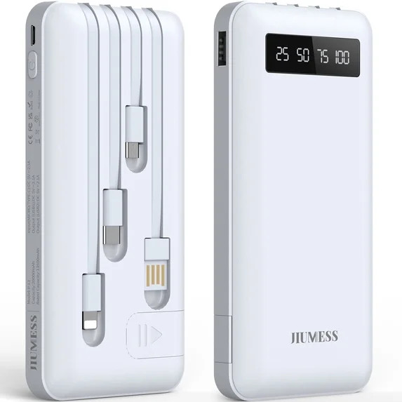 +2View allHero image 0 of JIUMESS 20000mAh Power Bank Portable Charger with Cables Compatible for... | Walmart (US)