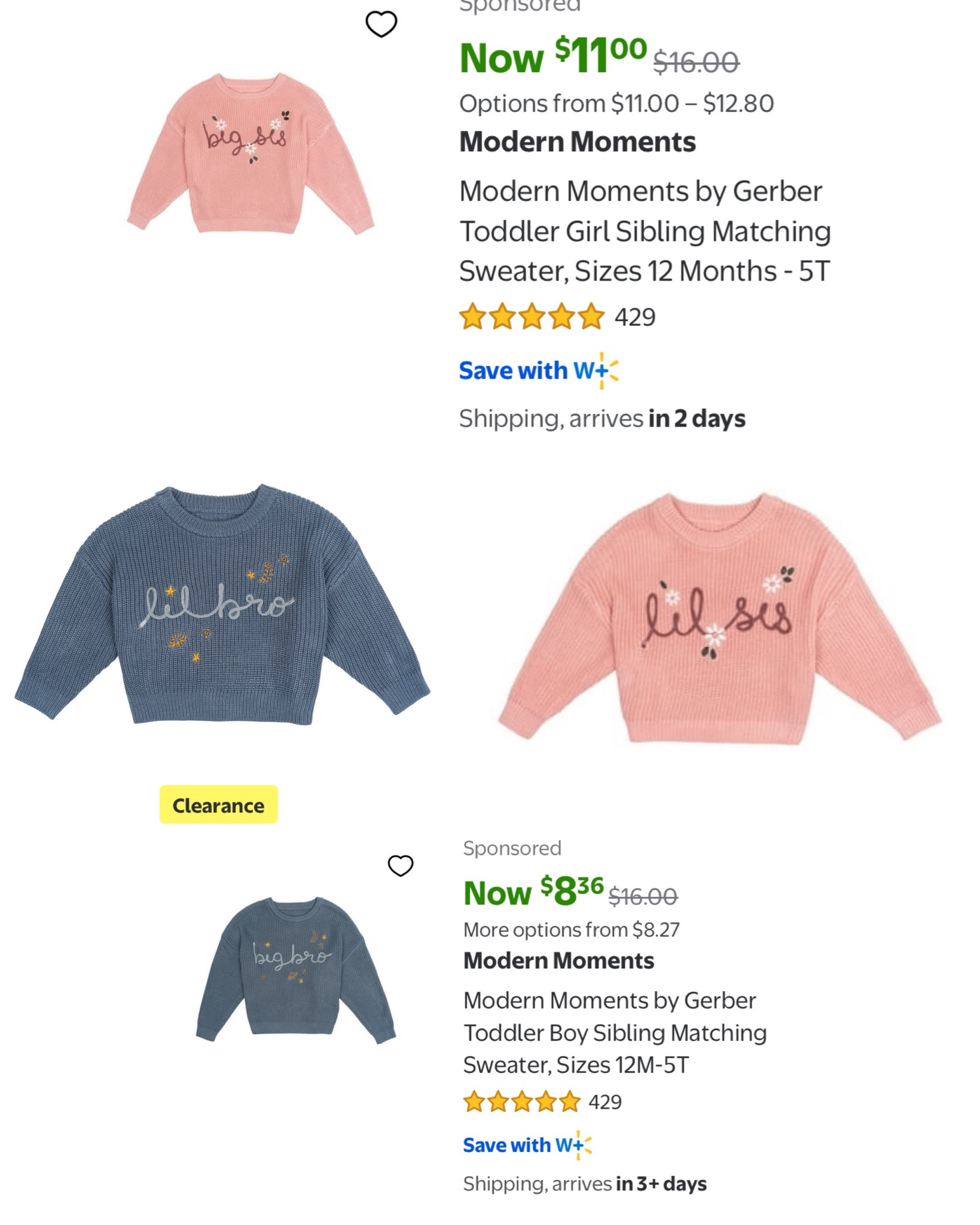 Sibling sweaters! 💙🩷 #sibling #brother #sister #matching #sweaters #clearance #walmart #modernmoments #baby #toddler

#LTKSaleAlert #LTKKids #LTKBaby