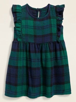 Ruffled Plaid Flannel Dress for Baby | Old Navy (US)