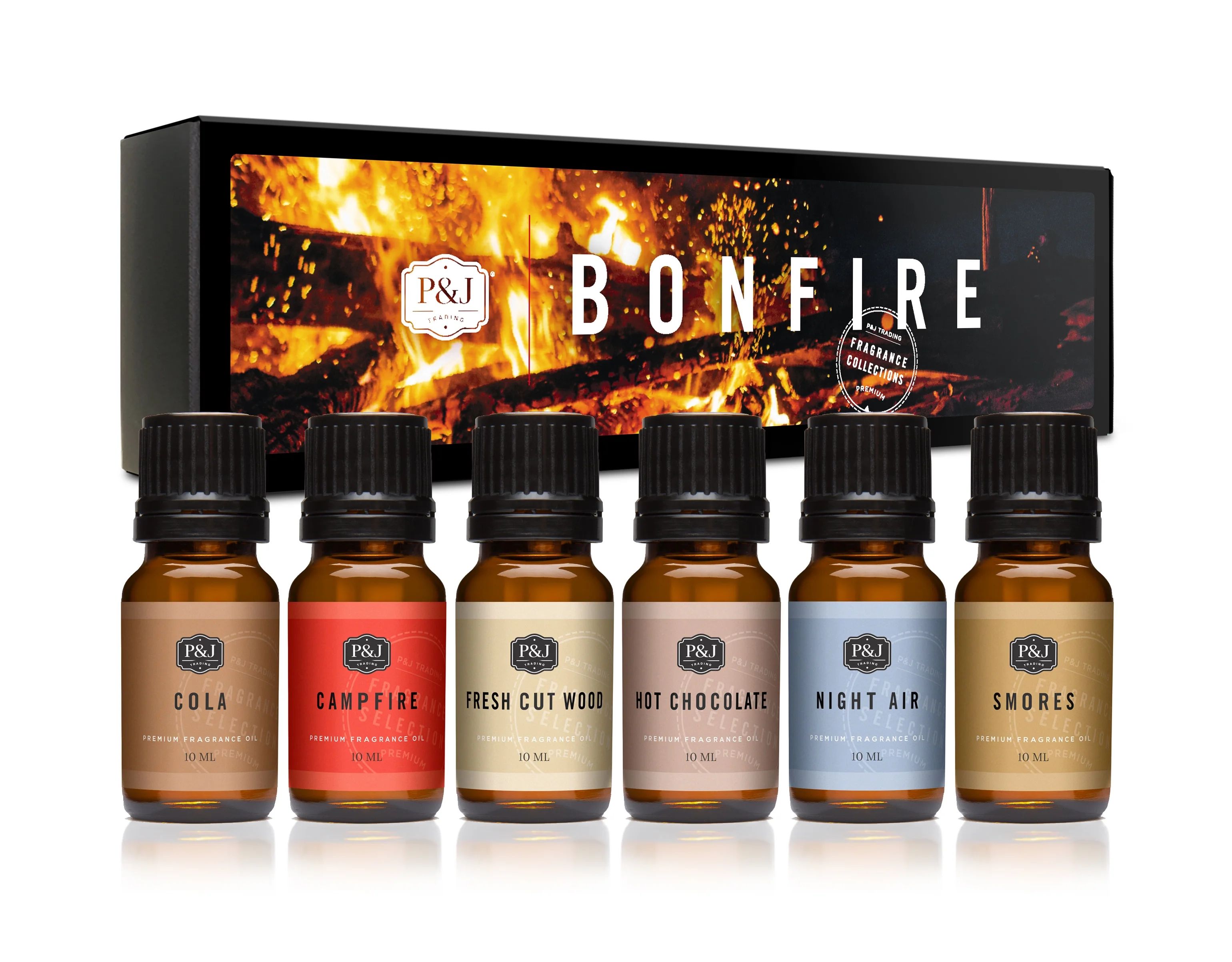 P&J Fragrance Oil | Bonfire Set of 6 - Scented Oil for Soap Making, Diffusers, Candle Making, Lot... | Walmart (US)