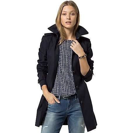 Tommy Hilfiger Heritage Single Breasted Trench - Night Sky - Xs | Tommy Hilfiger US