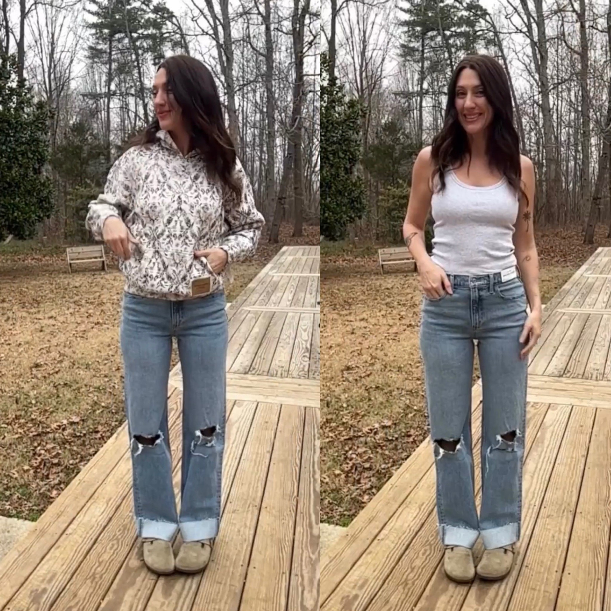 Wearing the 27” regular inseam jeans and small tops. 

#LTKOver40 #LTKootd