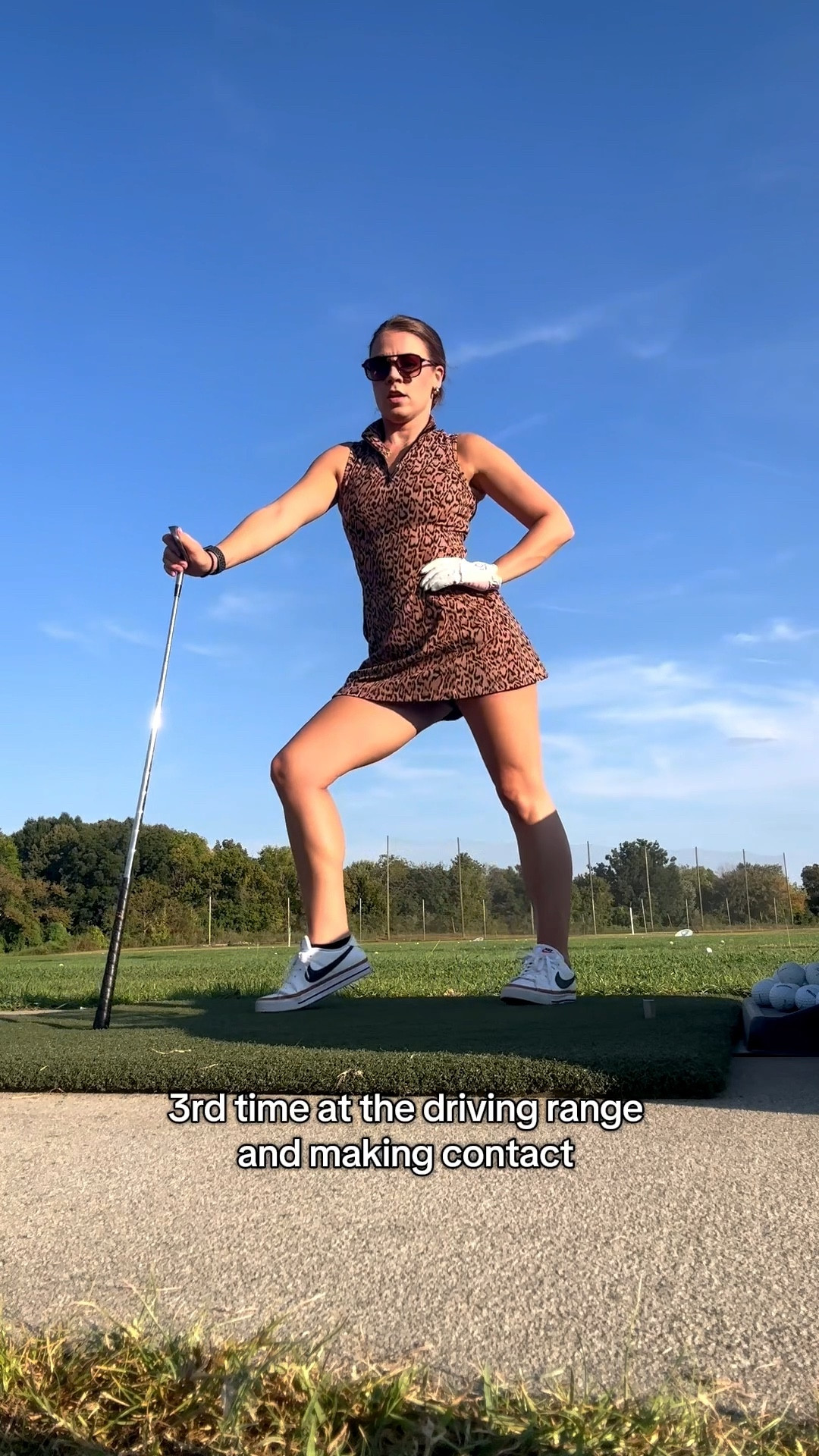 I’ve come a long way and making contact about 95% of the time now 😂 I attributed my new success to the Halara tennis dress. Might have to get the other color in this dress. #golf #tennis #halara 

#LTKSeasonal #LTKActive #LTKPetite