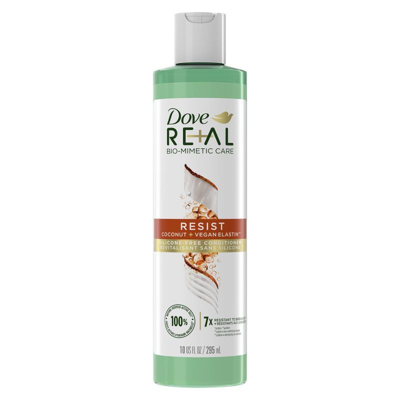 Dove Beauty Real Resist Coconut & Vegan Elastin Silicone-Free Conditioner - 10 fl oz | Target