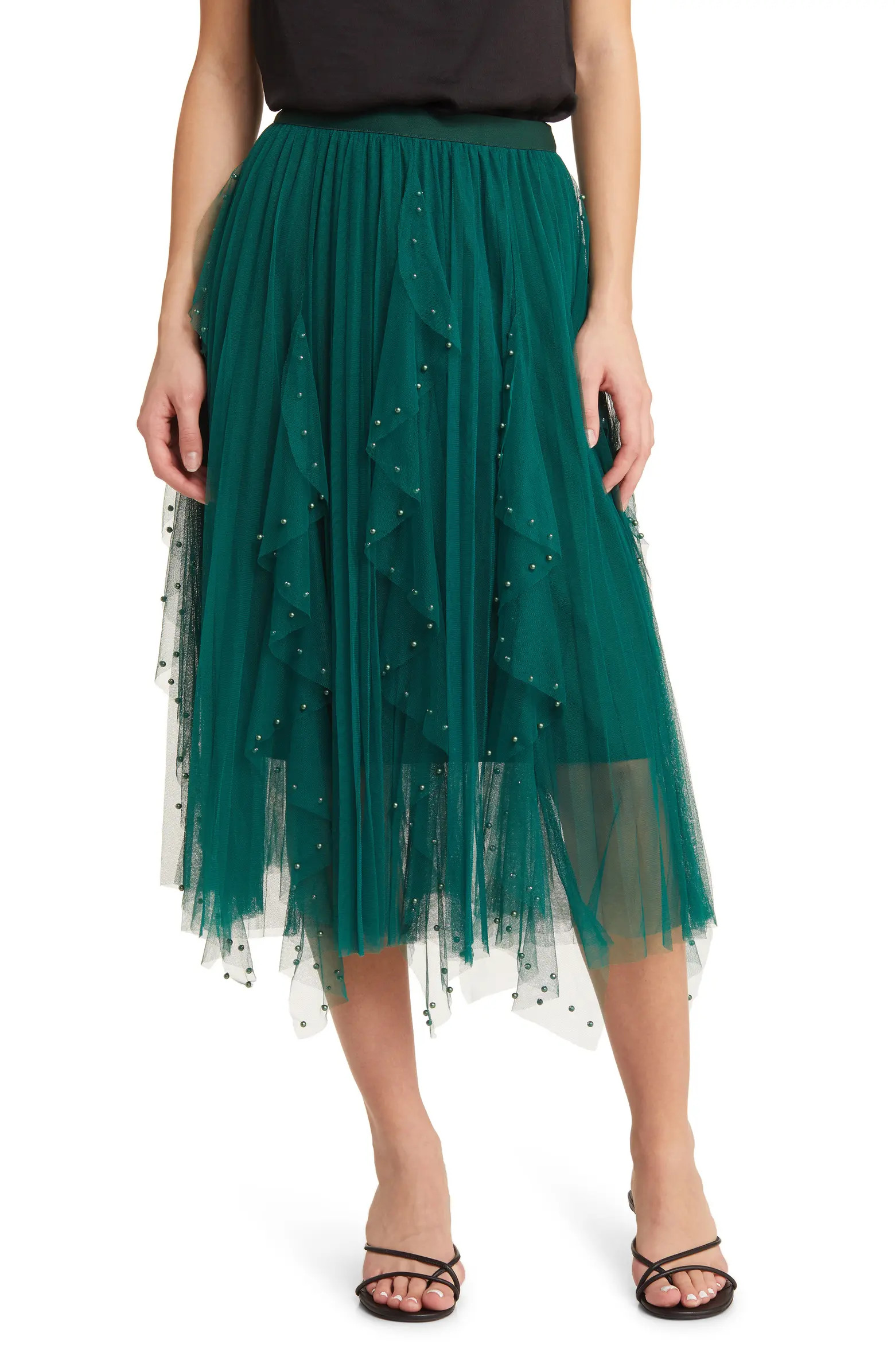 Wendy Beaded Tulle Skirt | Nordstrom