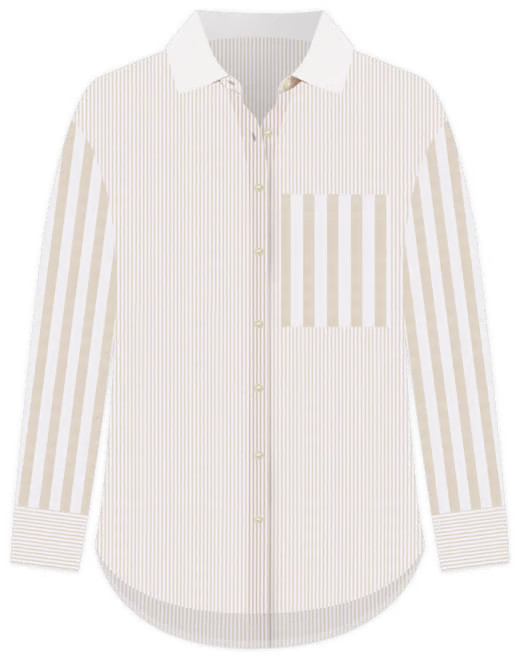 Striped Oversized Everyday Shirt | LOFT