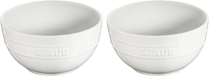 STAUB Ceramics Universal Bowl Set, 6.5-inch, White | Amazon (US)