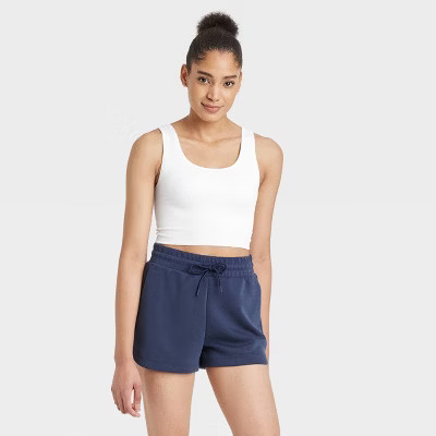 Women's Seamless Cropped Tank Top - All In Motion™ White XL: Moisture Wicking, Midweight, Pullo... | Target