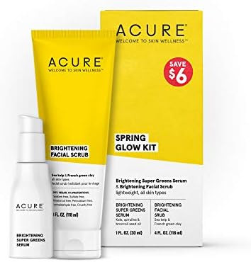 Acure Spring Glow Kit - 100% Vegan & For A Brighter Appearance, Includes Brightening Facial Scrub... | Amazon (US)