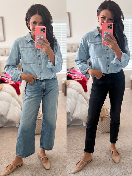 Medium in Walmart $17 cropped lightweight button up! Perfect summer to fall layer! I recommend sizing up

#LTKFindsUnder50 #LTKSummerSales #LTKStyleTip