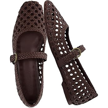 CUSHIONAIRE Weston Hand Woven Mary Jane Flats for Women, Comfortable Dressy Ballet Flats with Bra... | Amazon (US)