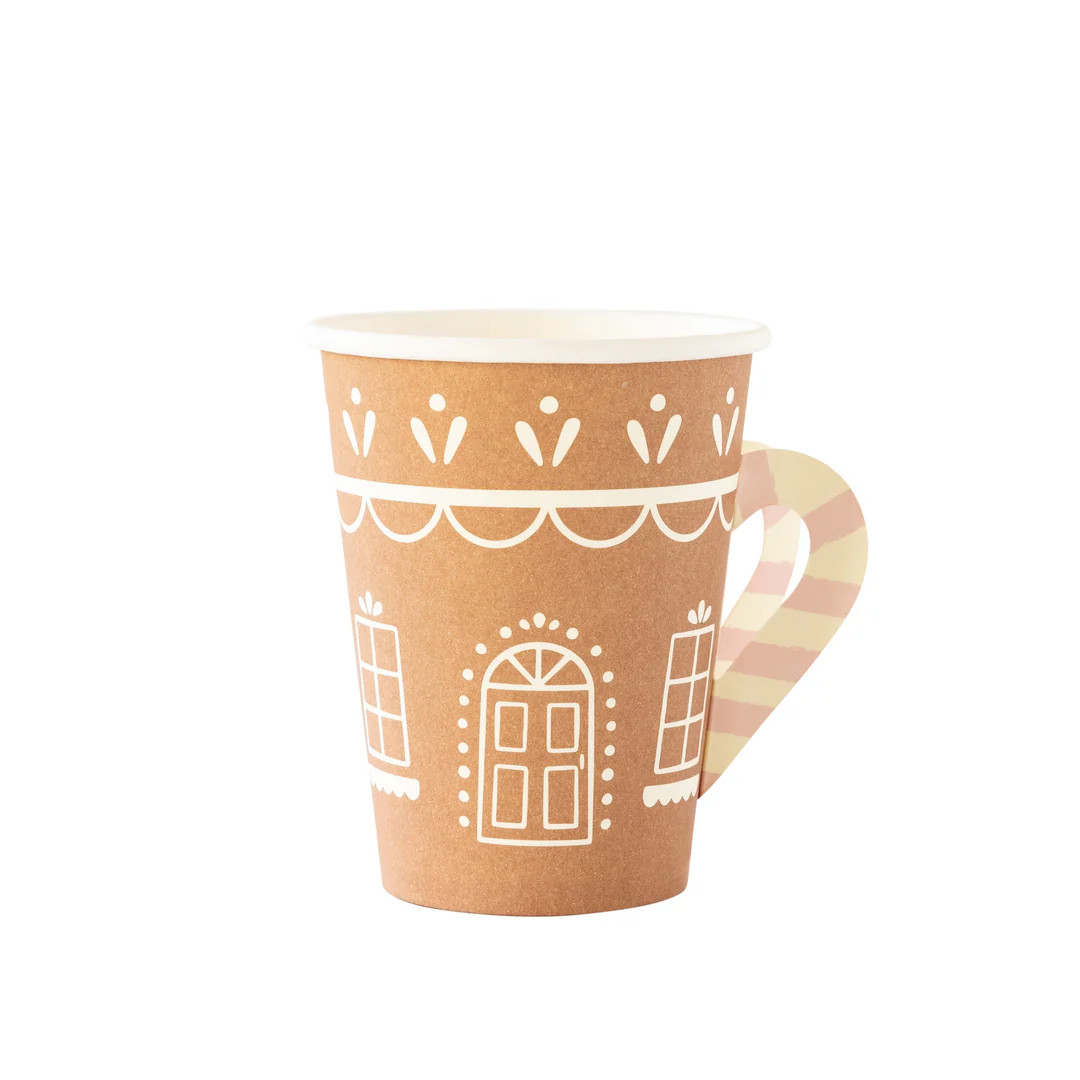Gingerbread House Paper Party Cup With Handle | My Mind's Eye