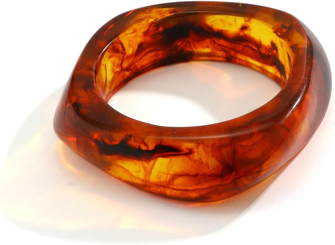 Acrylic Resin Chunky Bangle Bracelets for Women Multiple Color Acrylic Resin Irregular Geometric ... | Amazon (US)