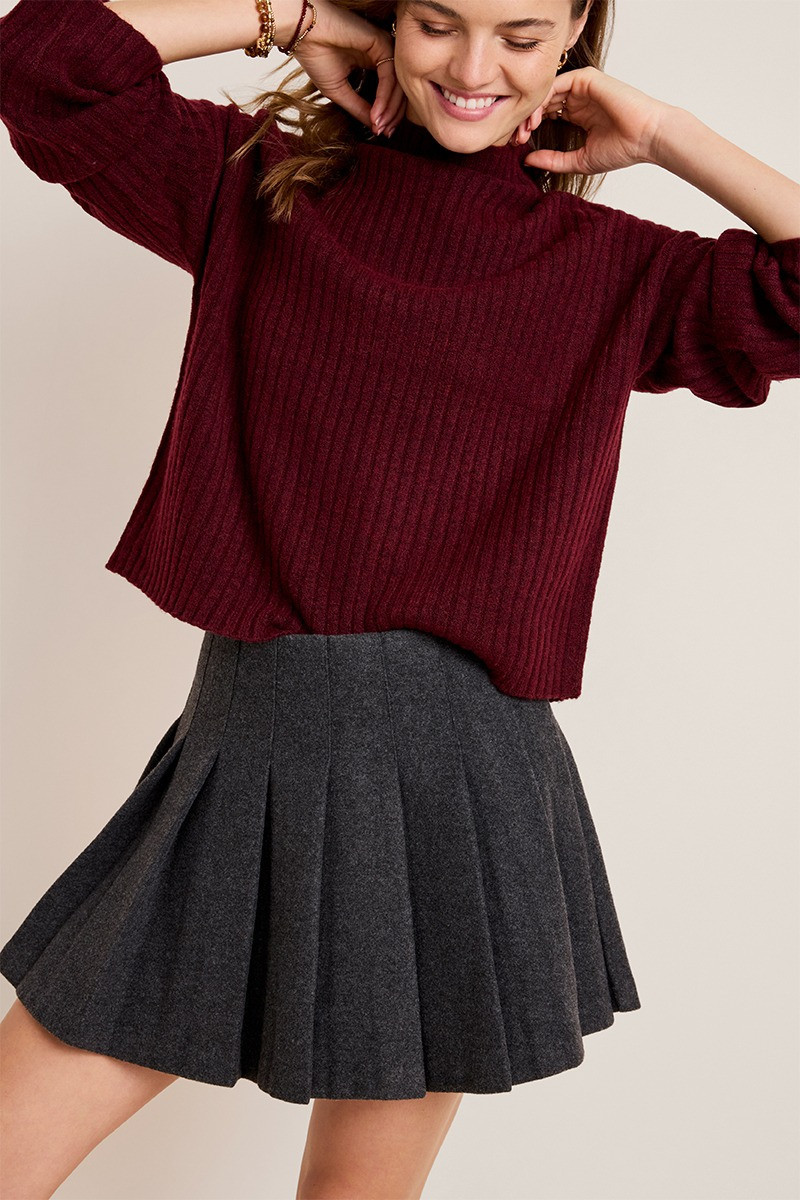 Mary Pleated Mini Skirt | Francesca's