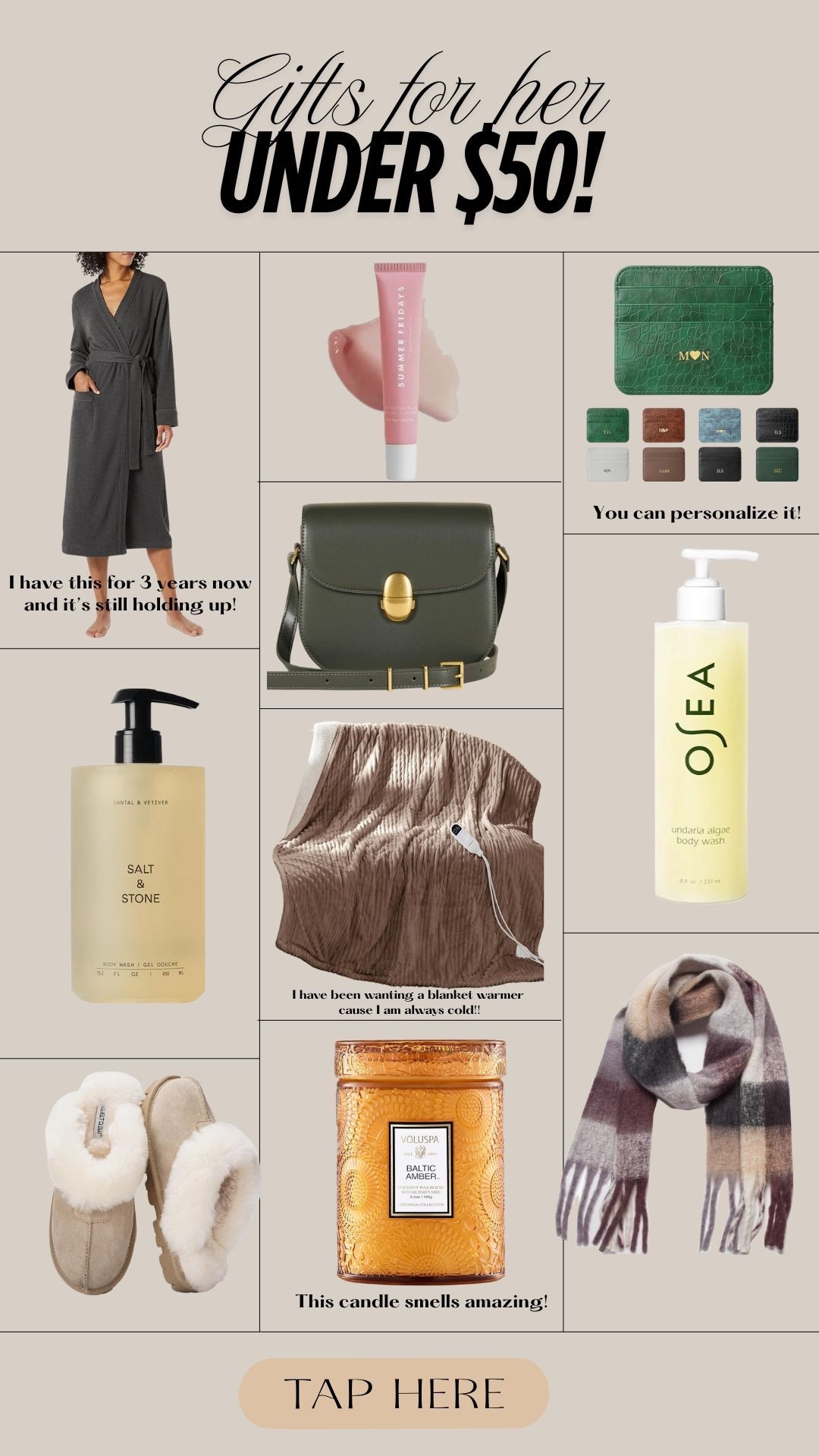 Gifts for her under $50!  

 #LTKGiftGuide #LTKHoliday #LTKFindsUnder50