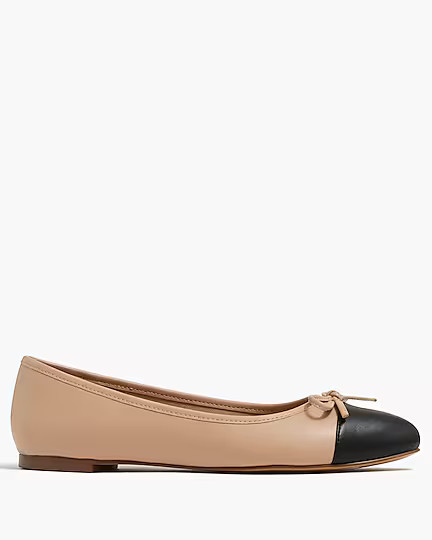 Ballet flats with cap toe | J.Crew Factory