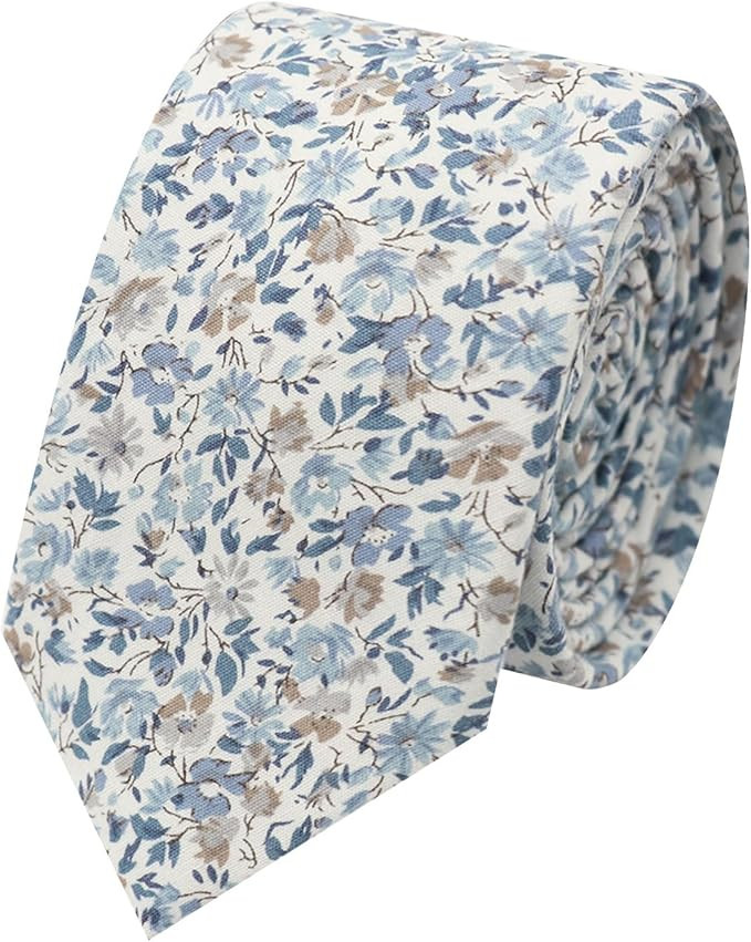 Boys Floral Tie, Kids Cotton Ties 8 10 12 Years, Self-Tie Necktie for Wedding Graduation Uniform ... | Amazon (US)