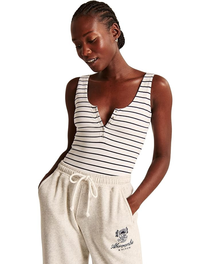Abercrombie & Fitch Cotton Seamless Fabric Tank Bodysuit | Zappos