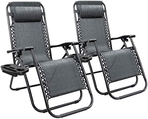 Homall Zero Gravity Chair Adjustable Folding Lawn Lounge Chairs Outdoor Lounge Gravity Chair Camp... | Amazon (US)
