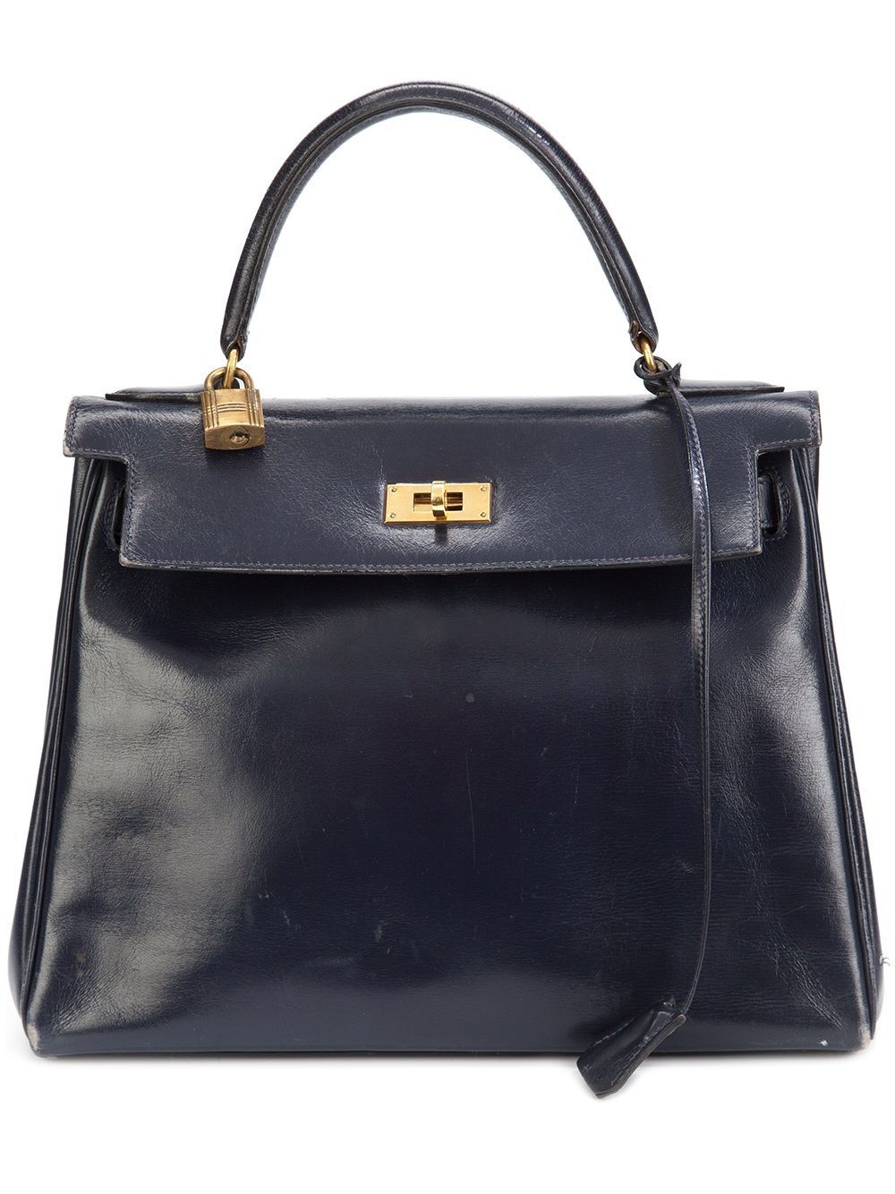 Hermès Vintage 'Kelly' box bag - Black | FarFetch Global