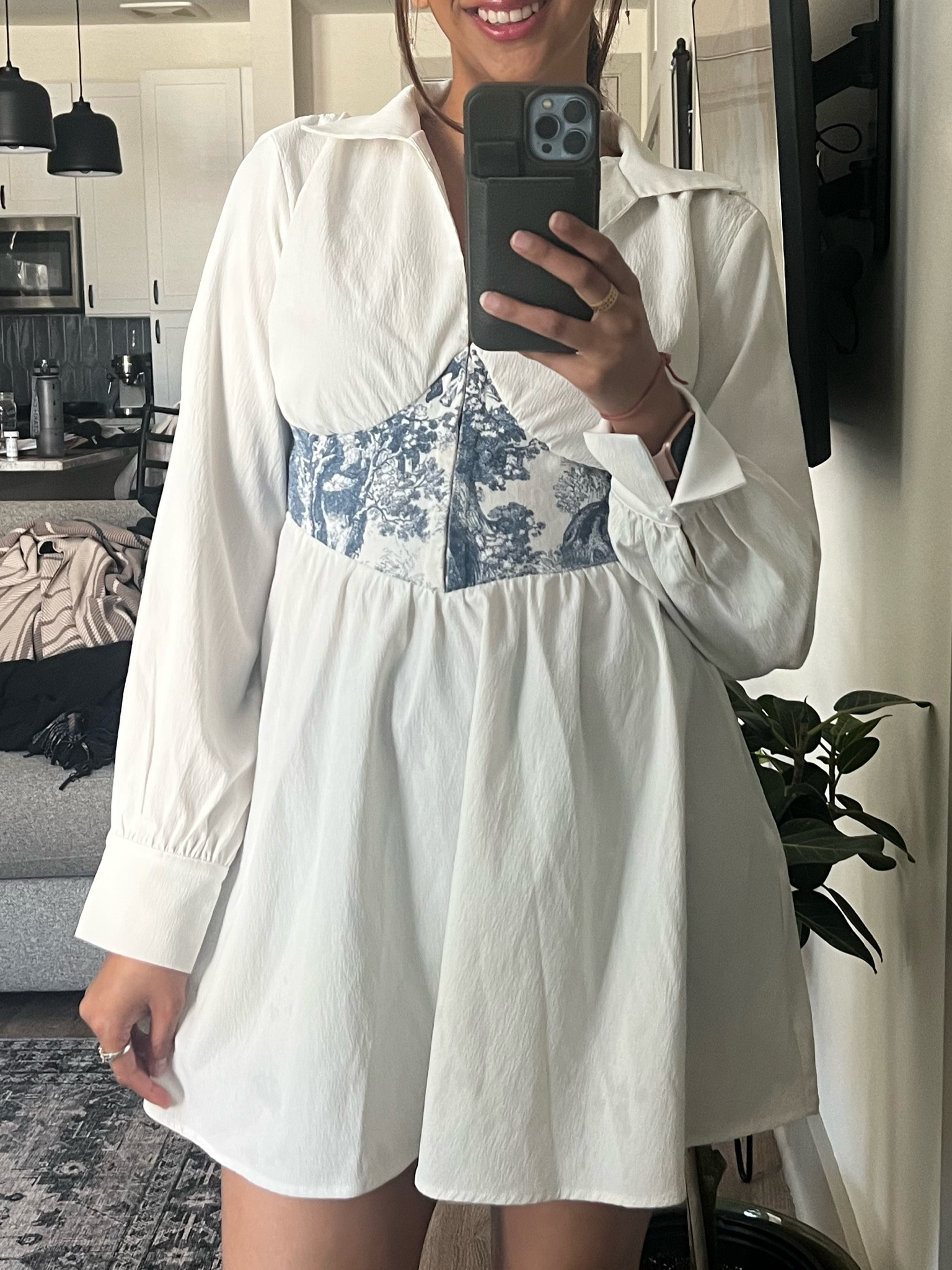 The most cutie dress from cider the corset isn’t too tight and it’s so flattering! I love the white and blue together 