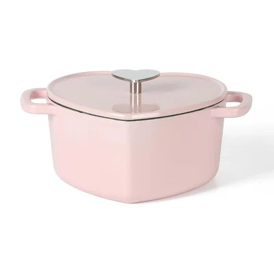 Martha Stewart Heart Shape 2 QT Enamel Cast Iron Dutch Oven - Pink | Wayfair Professional