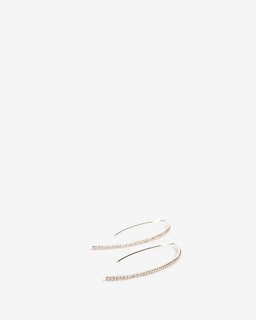 pave drop earrings | Express