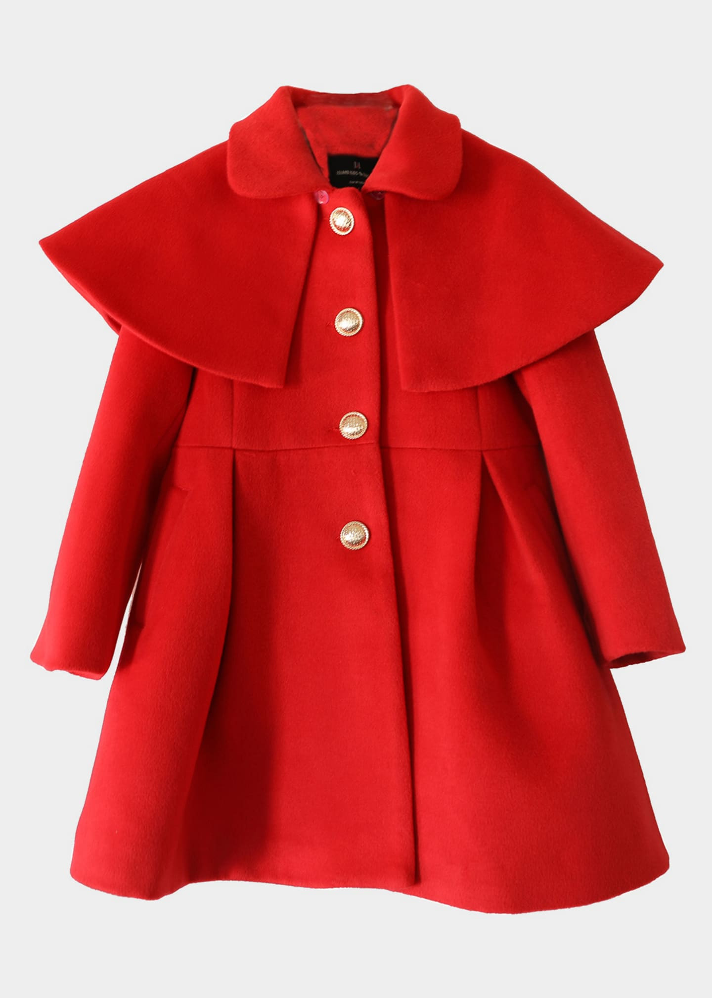 Island Kids & Kids Isle Girl's Removable Cape Dress Coat, Size 4-14 | Bergdorf Goodman