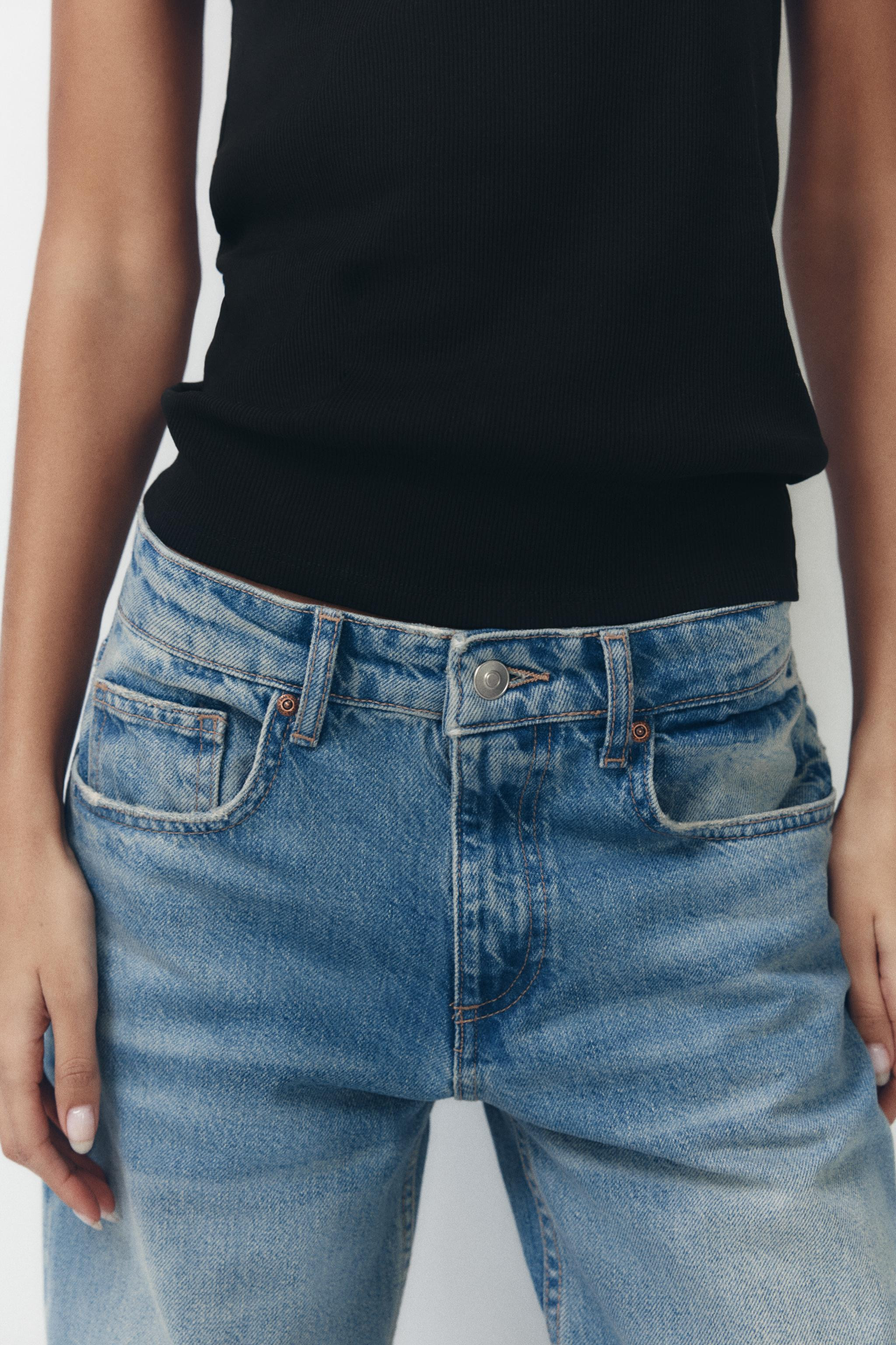 FULL LENGTH TRF MID-RISE WIDE LEG JEANS | Zara US