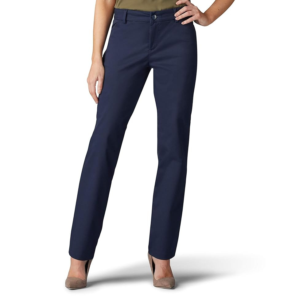 Lee Women's Wrinkle Free Relaxed Fit Straight Leg Pant | Amazon (US)