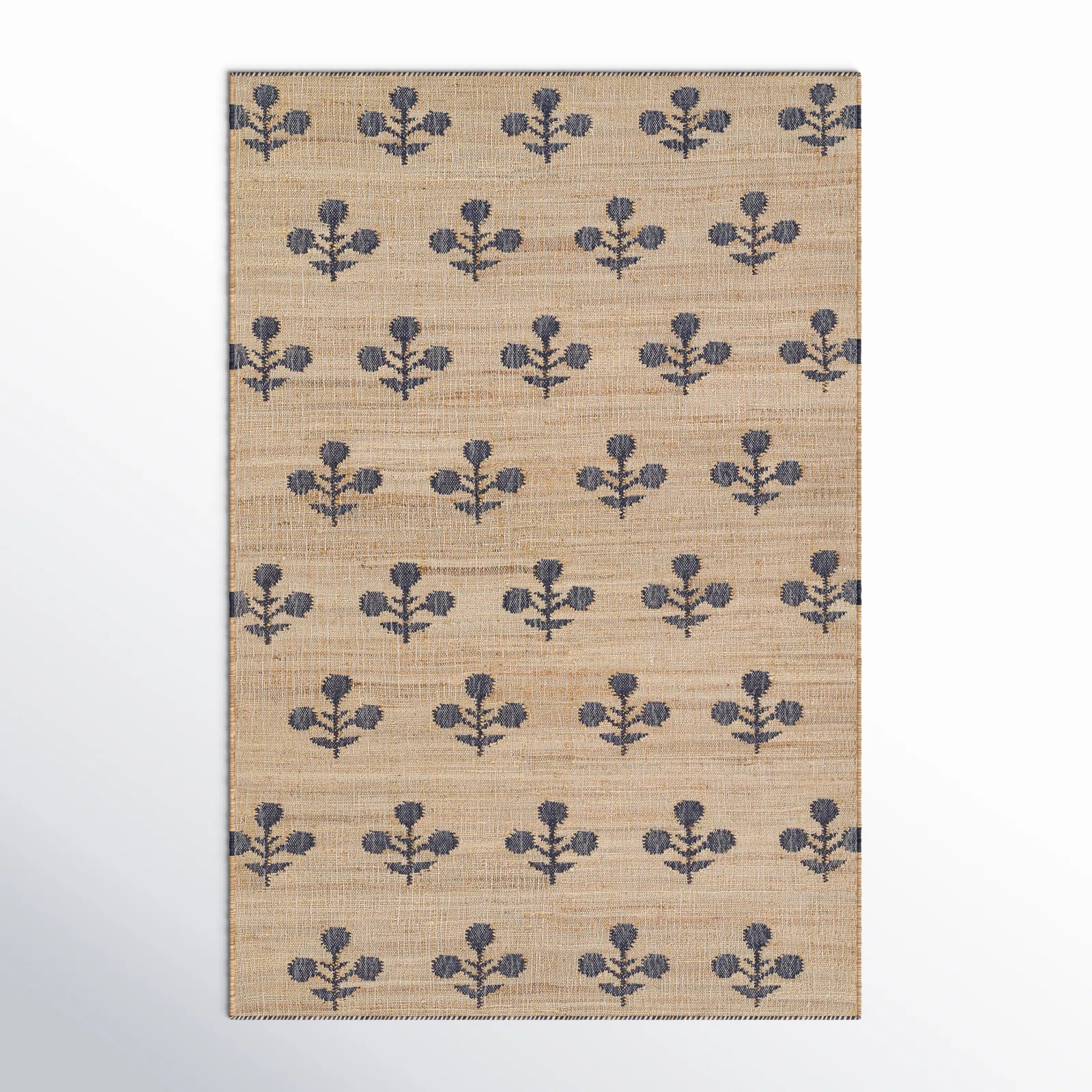 Erin Gates by Momeni Orchard Bloom Blue Hand Woven Wool and Jute Area Rug | Birch Lane