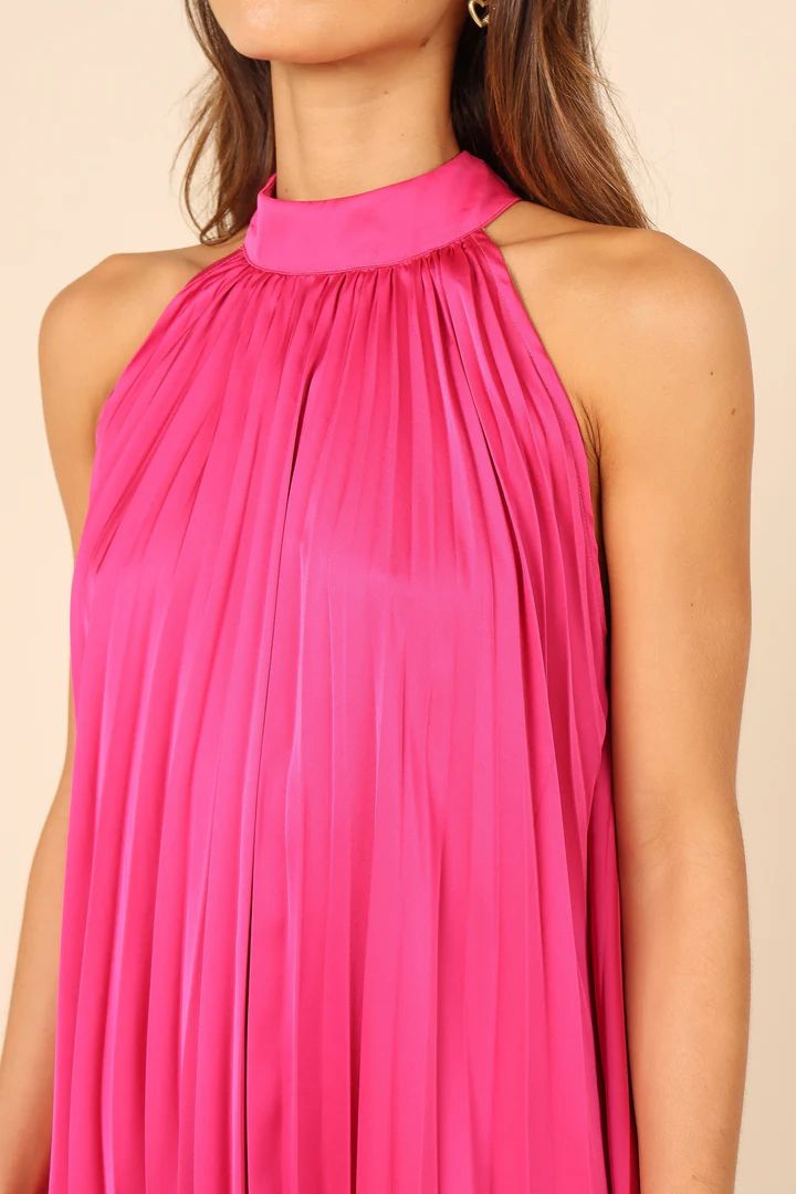 Ginnee Pleated Mini Dress - Hot Pink | Petal & Pup (US)