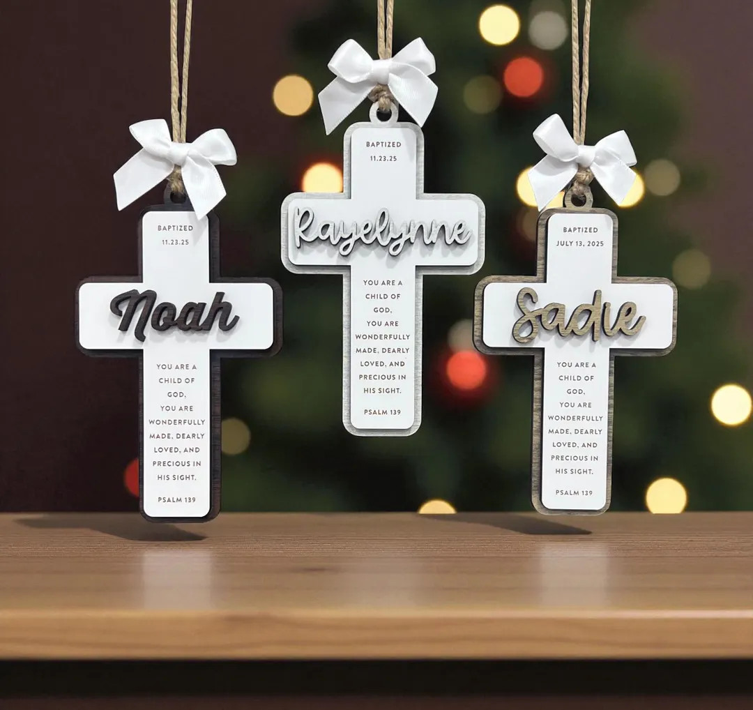 Personalized Baptism Ornament | Psalm 139 Baptism Gift | Baptism Gift | Godchild Gift | Christeni... | Etsy (Global)