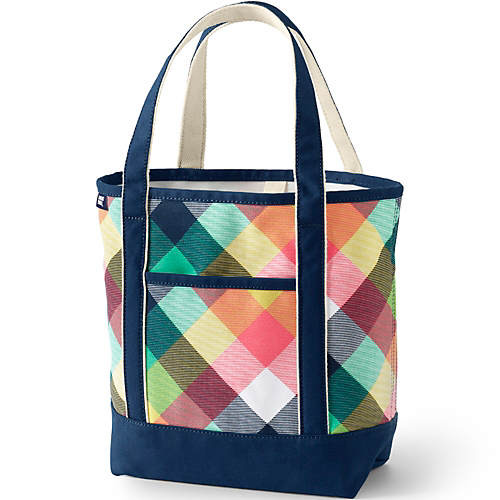 Medium Print 5 Pocket Open Top Canvas Tote Bag | Lands' End (US)