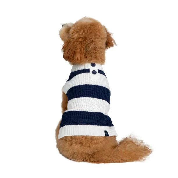 Gap Pet, Dog Clothes, Blue Striped Henley Pet Sweater - Walmart.com | Walmart (US)