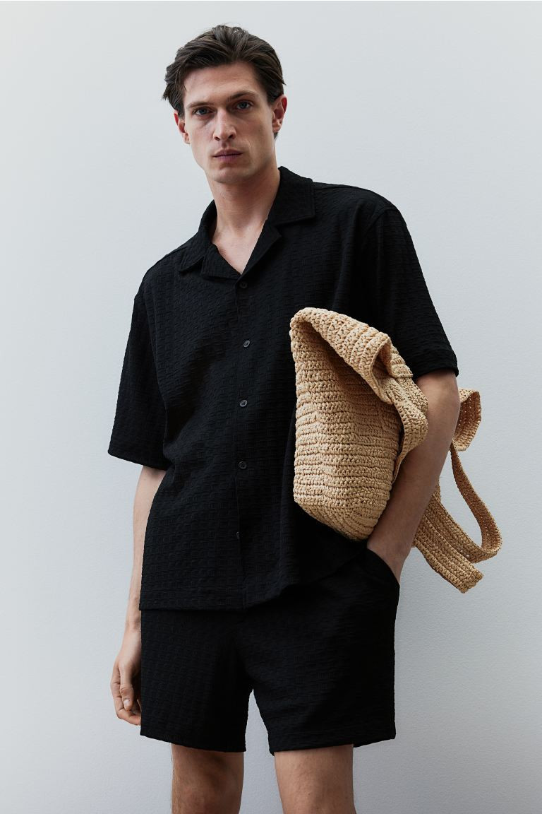 Loose Fit Textured Resort Shirt | H&M (US + CA)