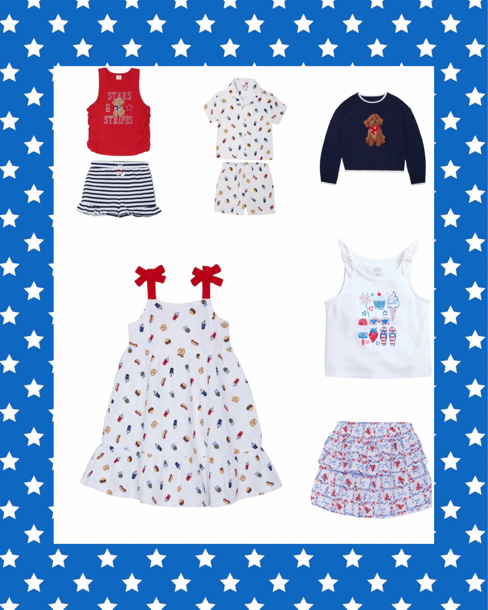 Cutest Kids’ Fourth of July Outfits 🇺🇸✨ Under $20


The sweetest little patriotic finds for your kiddos 🇺🇸❤️💙 I rounded up these Walmart outfits that are all under $20 and perfect for Fourth of July celebrations, summer outings, and festive family photos. From the stars & stripes tank + striped shorts set to the bow-strap dress, twirl skirt, graphic tees, and even the cutest pup sweater 🐶—these are such fun Americana pieces!

Perfect for siblings or mixing & matching looks for the holiday 🎆👧🏼👦🏼

affordable kids fourth of july outfits, patriotic kids clothing, toddler americana outfits, walmart kids fashion, red white and blue outfits, summer kids style, sibling matching outfits, girls patriotic dress, boys fourth of july outfit, budget friendly kids clothes

#LTKmomlife #LTKBaby #LTKKids