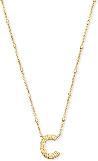 Kendra Scott Letters A-Z Pendant Necklace for Women, Fashion Jewelry, 14k Gold-Plated Brass | Amazon (US)