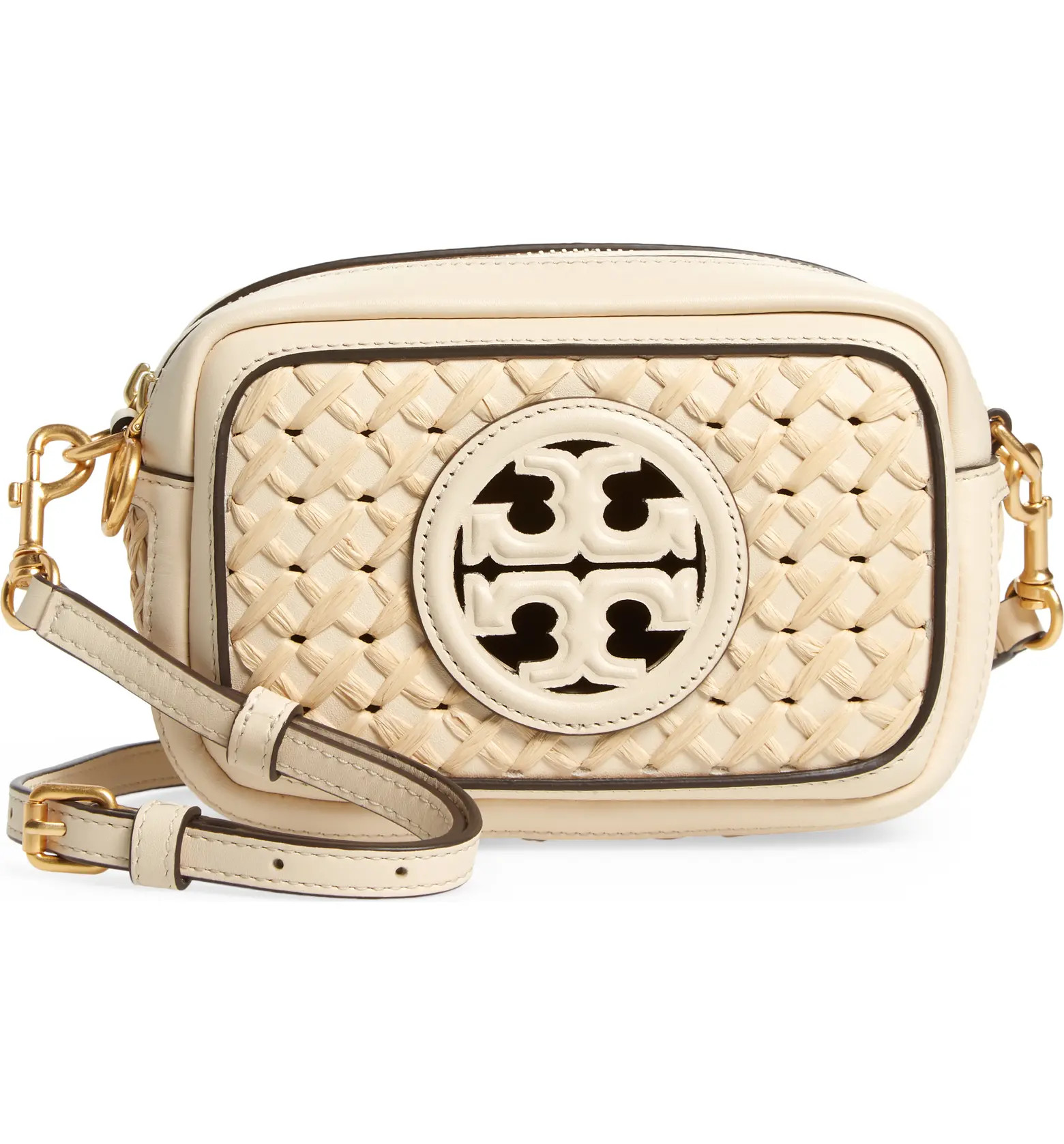 Tory Burch Perry Bombé Straw Mini Woven Crossbody Bag | Nordstrom | Nordstrom