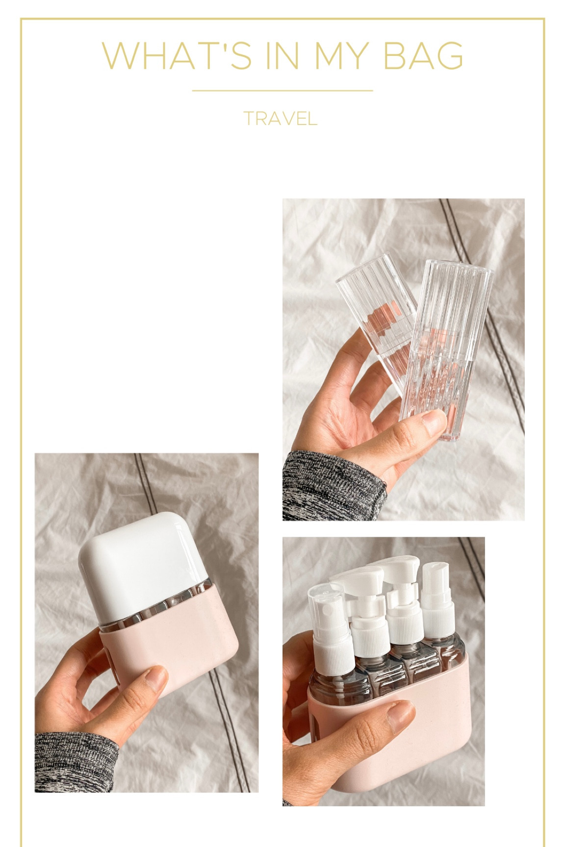 White pink minimal beauty bathroom travel makeup kit shower beige spring summer aesthetic 

#LTKGiftGuide #LTKbeauty #LTKtravel