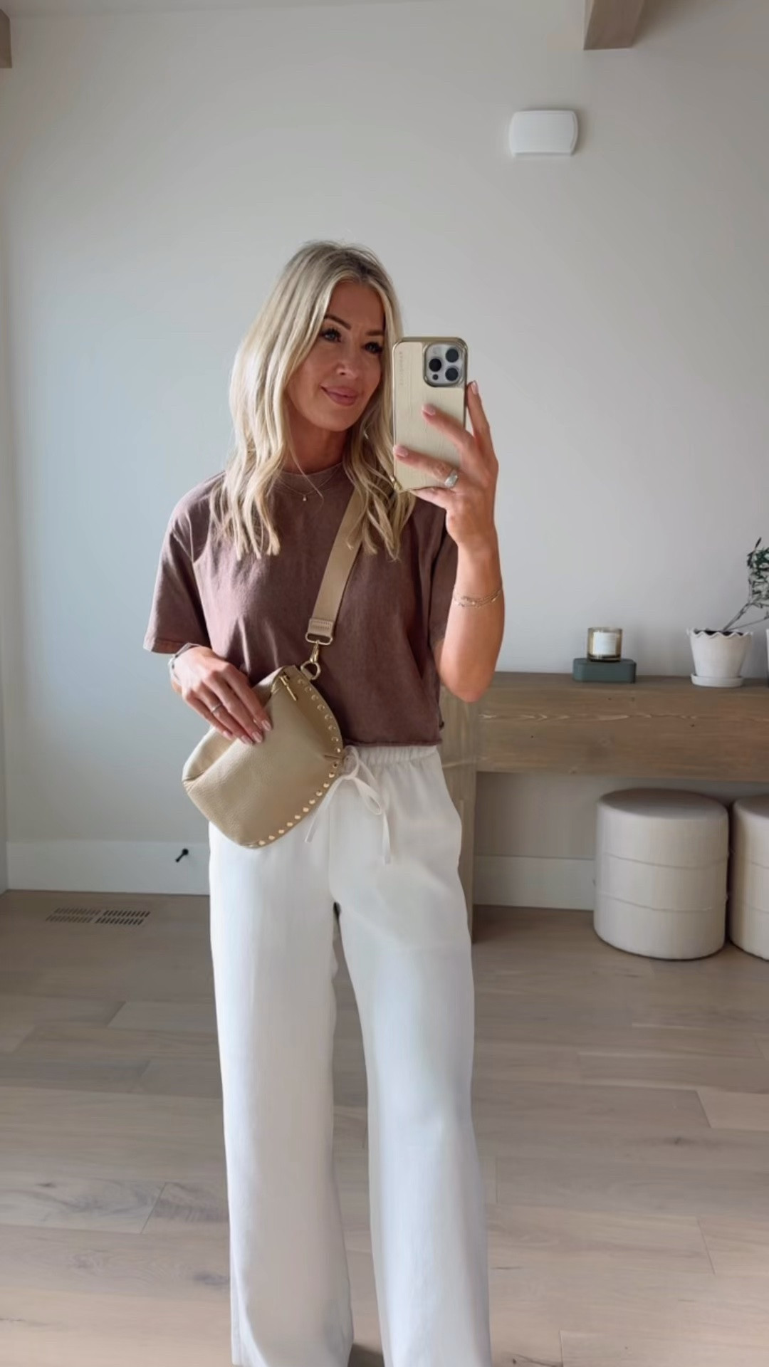 Viral Aritzia pants in small regular 
Amazon cropped t-shirt (I sized up to a XL) 
Crossbody bag 
All Saints sandals 
Summer outfit

#LTKootd #LTKOver40 #LTKSeasonal