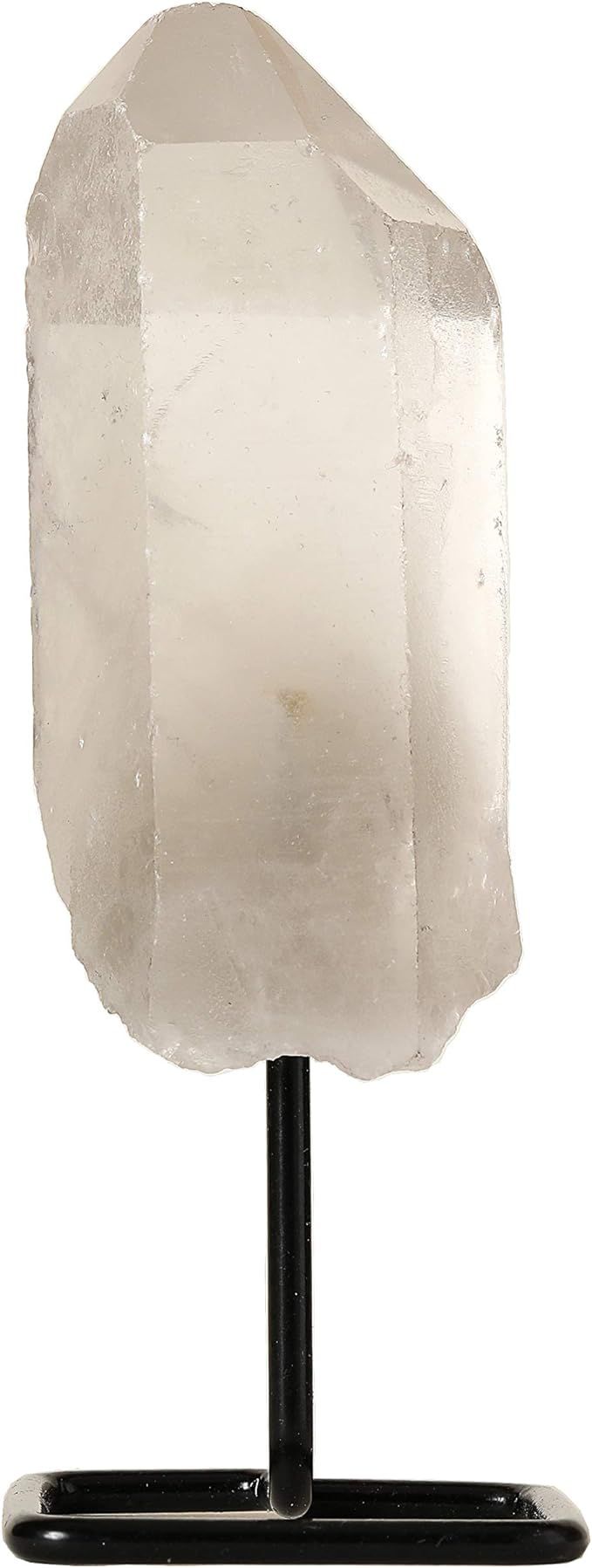 Beverly Oaks Clear Quartz Crystal Point Home Decor - Crystal Decor Healing Crystals on Metal Stan... | Amazon (US)