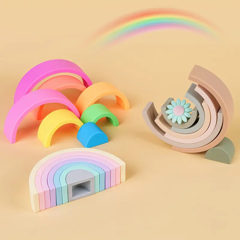 Rainbow Stacking Toy Bpa Free Silicone Rainbow Stacker For - Temu | Temu Affiliate Program