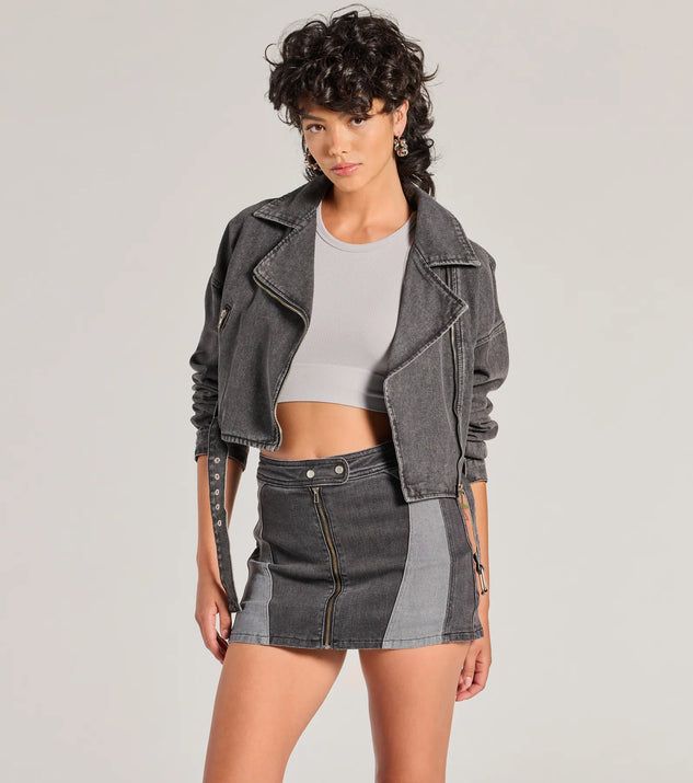 Add Some Edge Moto Denim Jacket | Windsor Stores