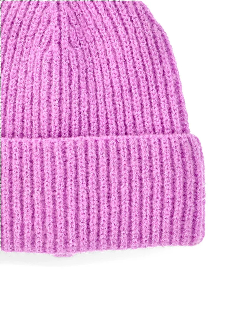 No Boundaries Ribbed Fisherman Beanie, Women's, Violet | Walmart (US)