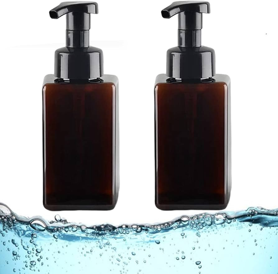 Foaming Soap Dispenser, 450ml(16oz) Refillable Modern Square Pump Bottle for Shampoo, Body Wash, ... | Amazon (US)