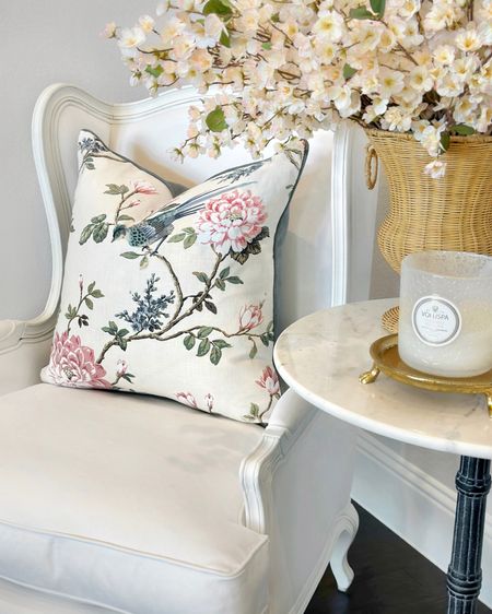 Back in stock! $39 floral bird pillow with feather insert - 24 in pillows 

#LTKFindsUnder50 #LTKHome #LTKStyleTip