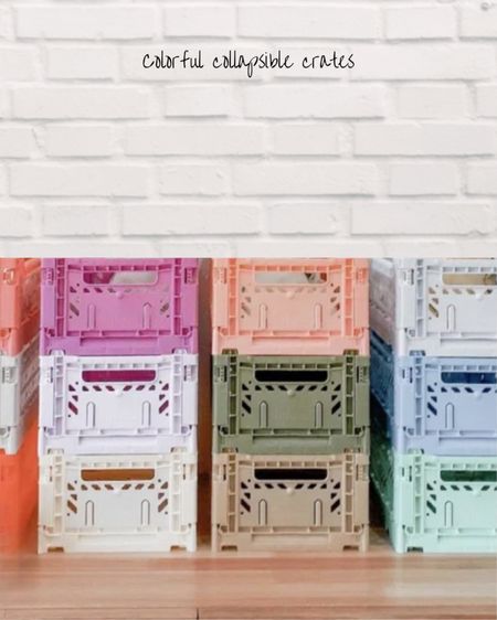 Colorful foldable + collapsible crates to store toys, books or personal, office and pantry things. Perfect for bookshelves in the office, den or kids room.

#LTKkids #LTKfindsunder50 #LTKhome