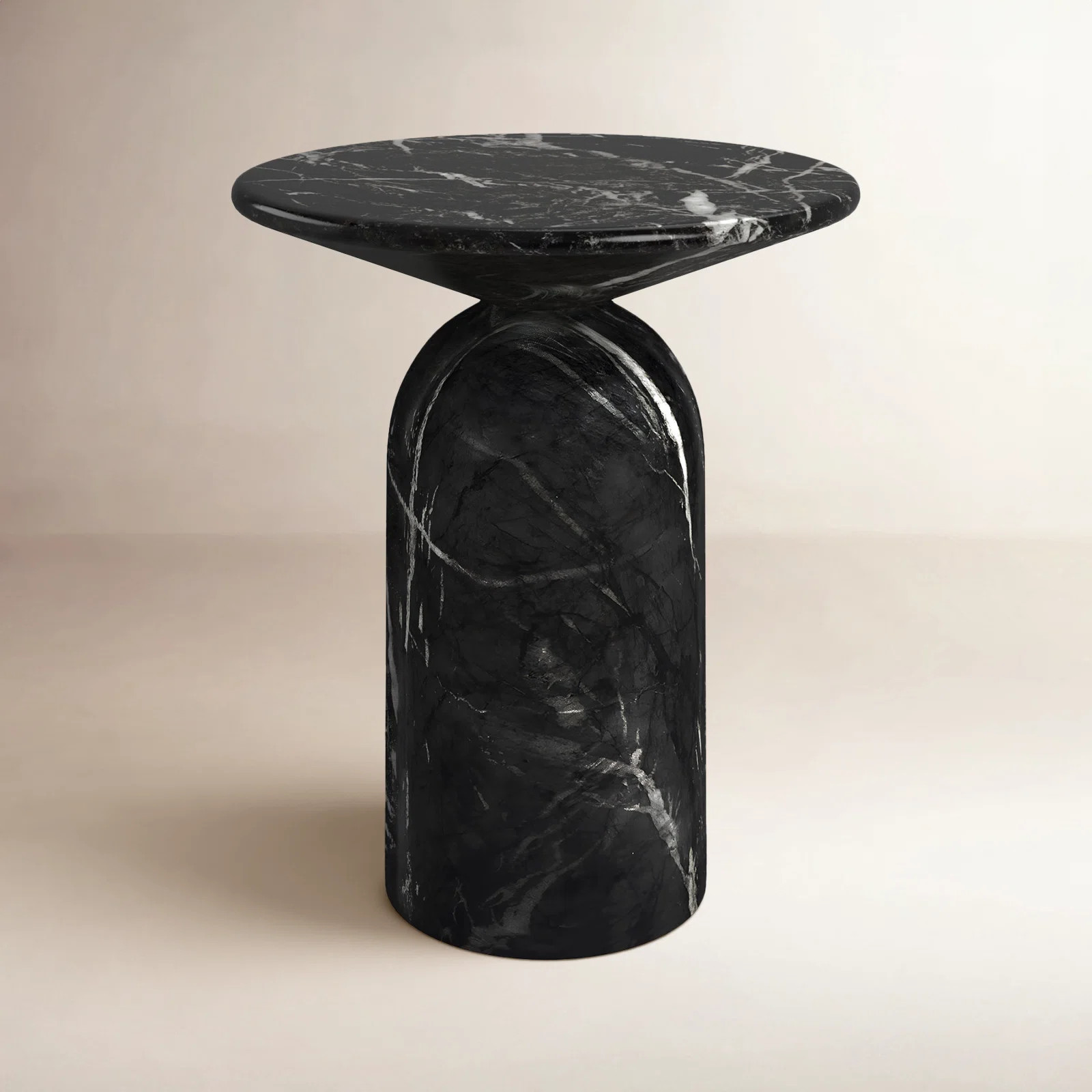 Dalissa Resin End Table with Marble Finish | Wayfair North America