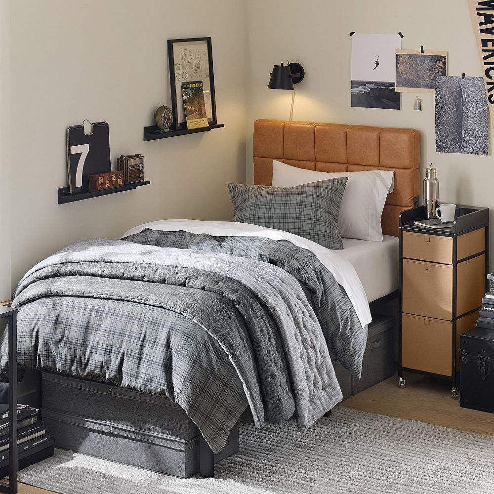 Stone Plaid Duvet Cover | Pottery Barn Teen